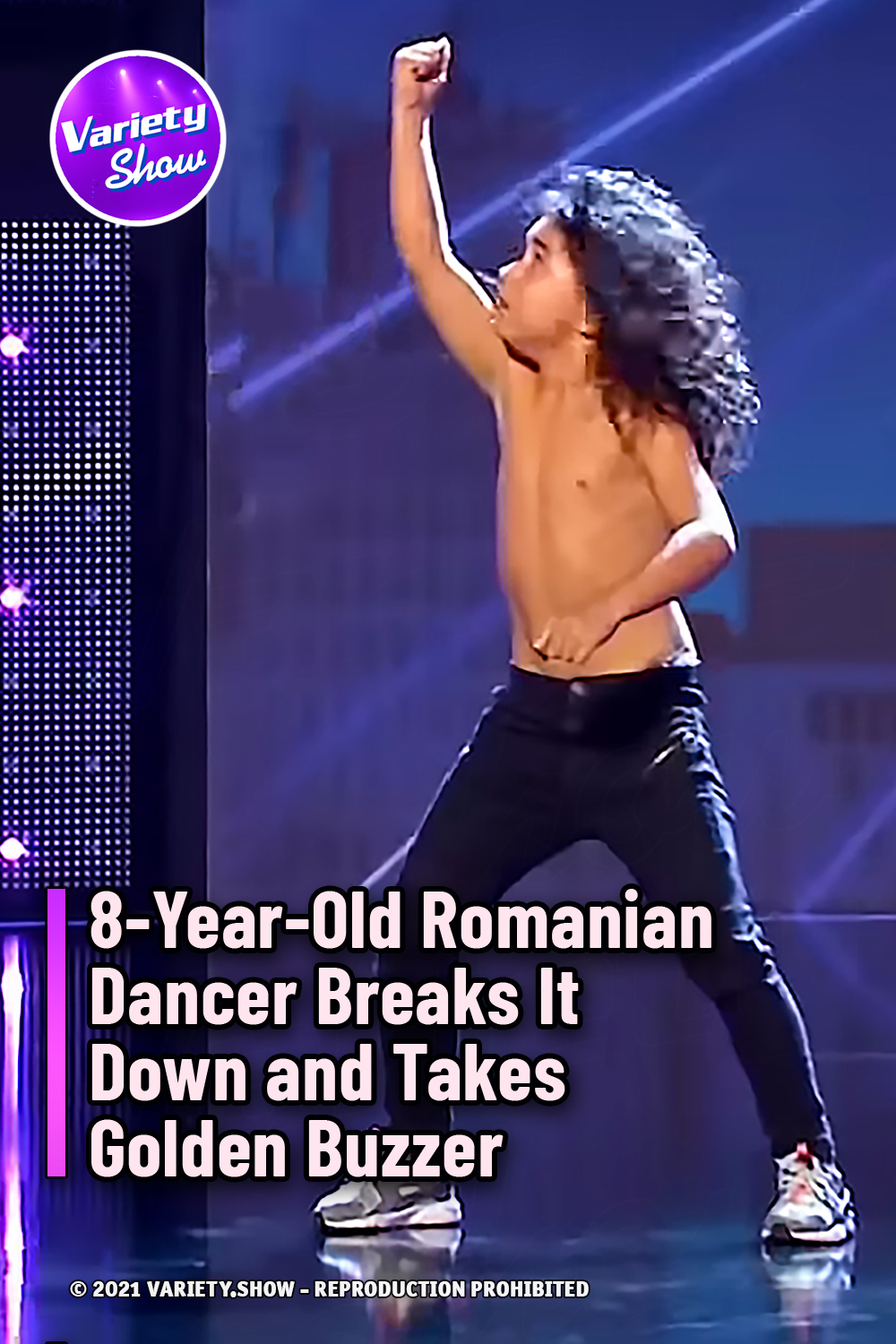 8-Year-Old Romanian Dancer Breaks It Down and Takes Golden Buzzer