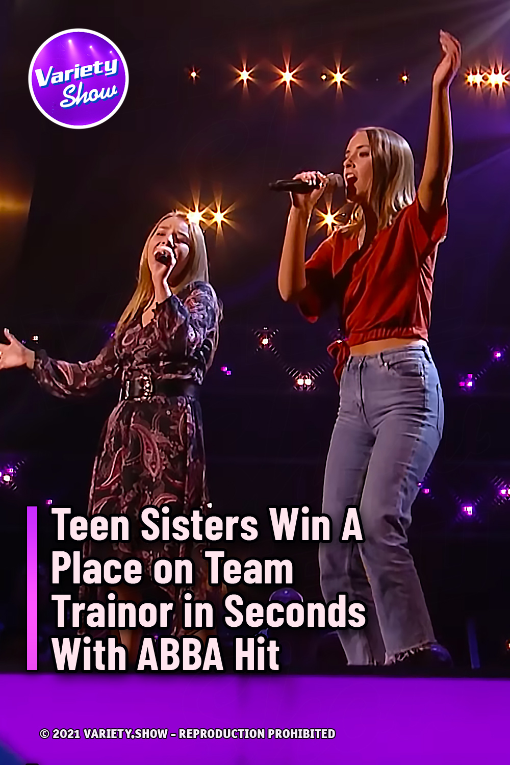 Teen Sisters Win A Place on Team Trainor in Seconds With ABBA Hit