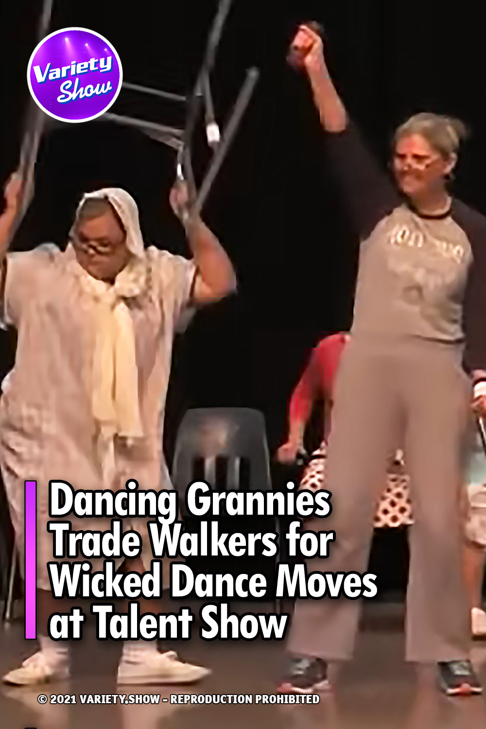 Dancing Grannies Trade Walkers for Wicked Dance Moves at Talent Show