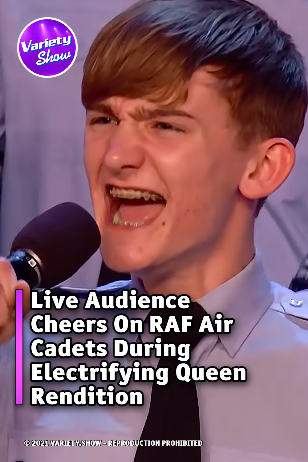 Live Audience Cheers On RAF Air Cadets During Electrifying Queen Rendition
