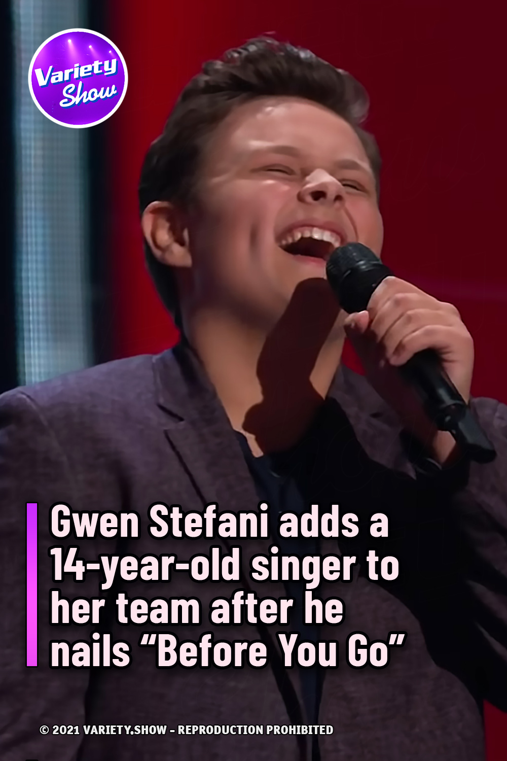 Gwen Stefani adds a 14-year-old singer to her team after he nails “Before You Go”