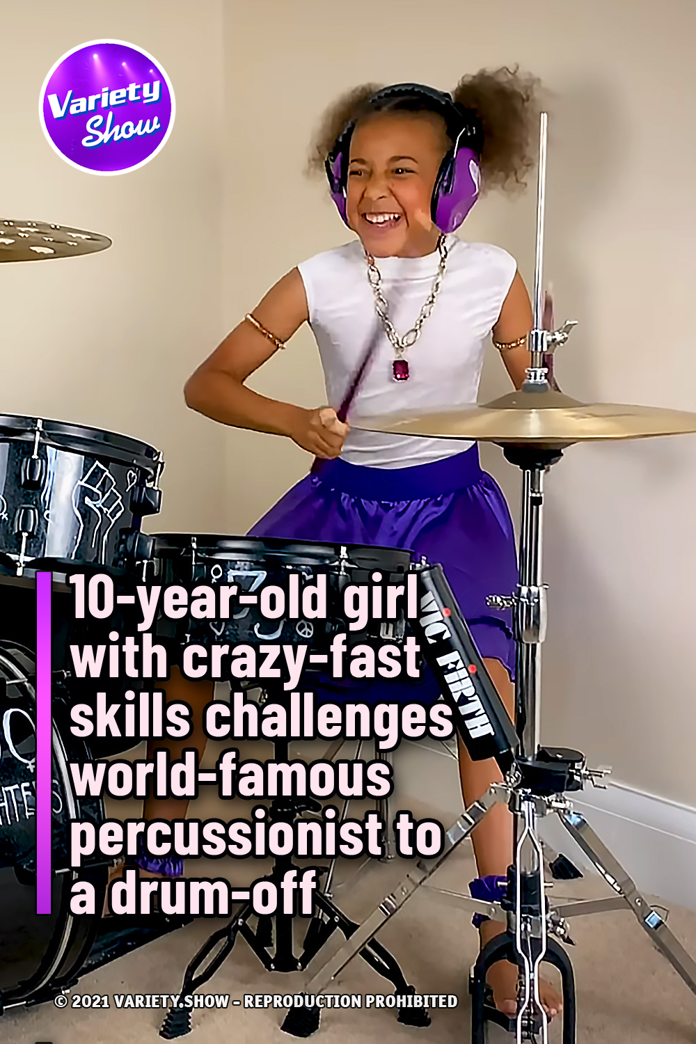10-year-old girl with crazy-fast skills challenges world-famous percussionist to a drum-off