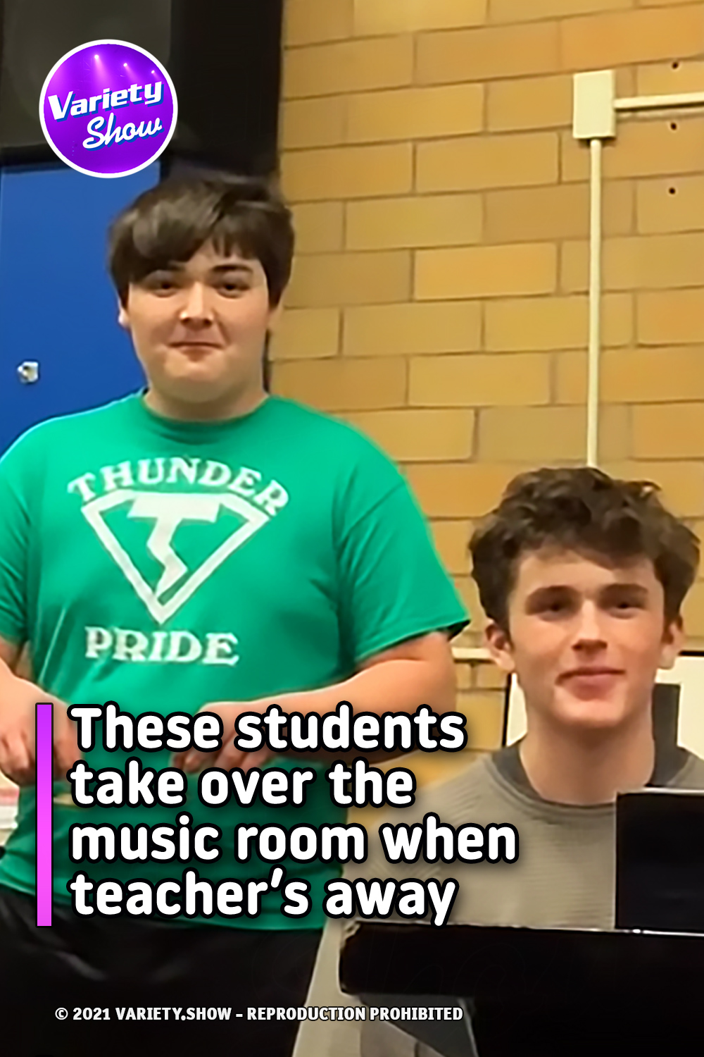 These students take over the music room when teacher’s away