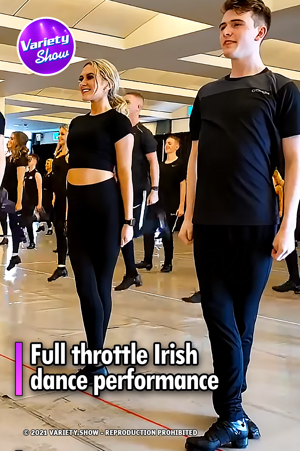 Full throttle Irish dance performance